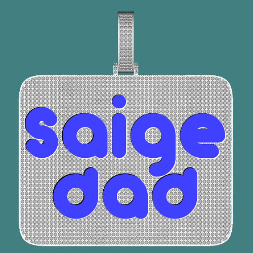 CUSTOM LETTER NECKLACE 3D BIG SQUARE