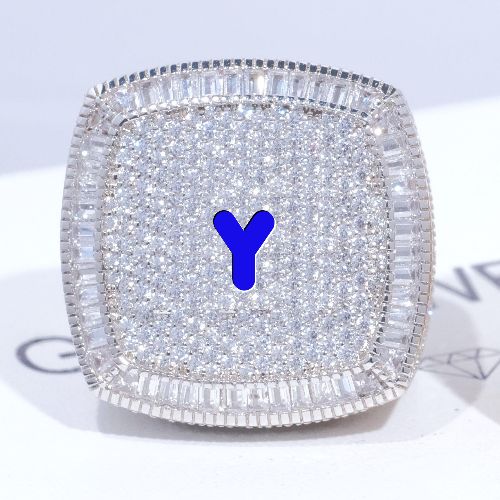CUSTOM LETTER 3D ICED RING
