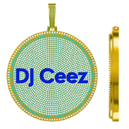 CUSTOM LETTER NECKLACE 3D BIG DISC