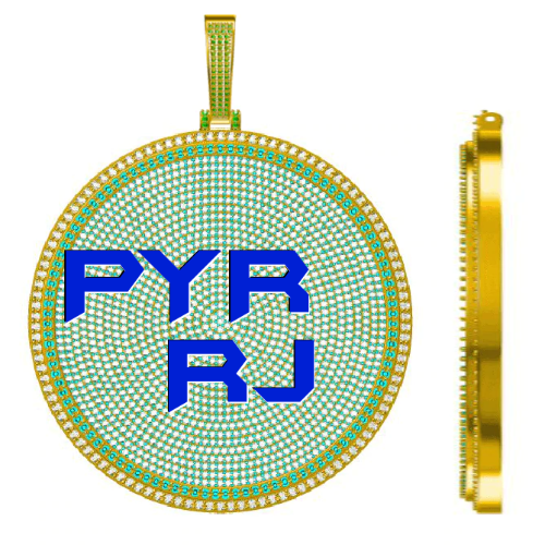 CUSTOM LETTER NECKLACE 3D BIG DISC