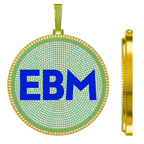 CUSTOM LETTER NECKLACE 3D BIG DISC
