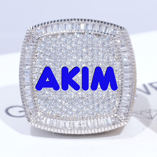 CUSTOM LETTER 3D ICED RING