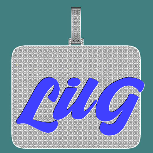 CUSTOM LETTER NECKLACE 3D BIG SQUARE