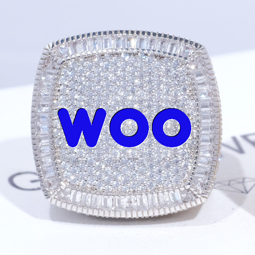 CUSTOM LETTER 3D ICED RING