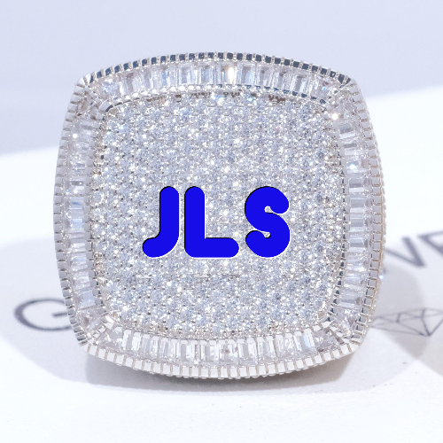 CUSTOM LETTER 3D ICED RING