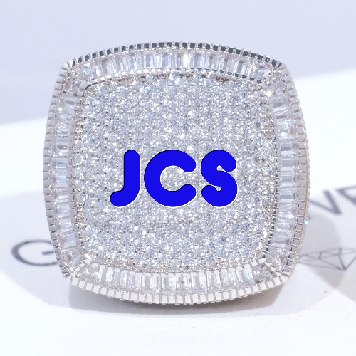 CUSTOM LETTER 3D ICED RING