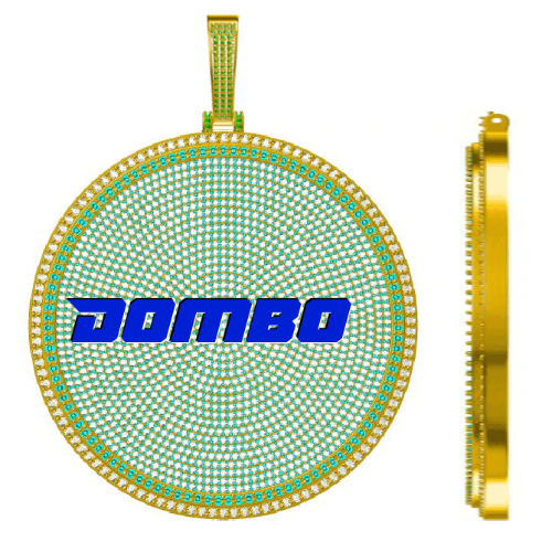 CUSTOM LETTER NECKLACE 3D BIG DISC