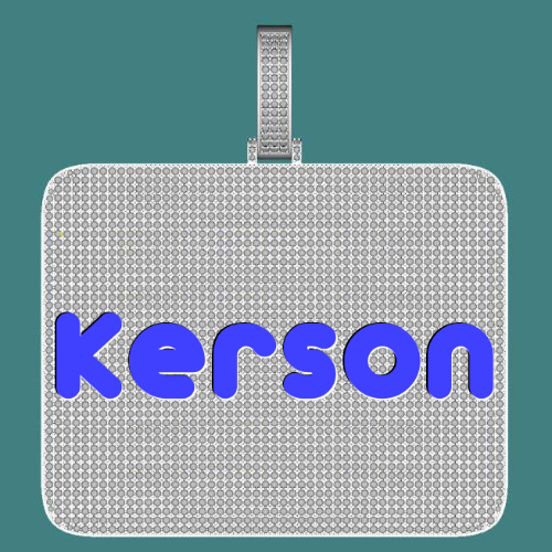 CUSTOM LETTER NECKLACE 3D BIG SQUARE