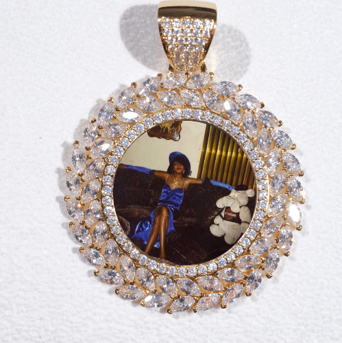 Large 3D Wheat Ear Custom Picture Pendant