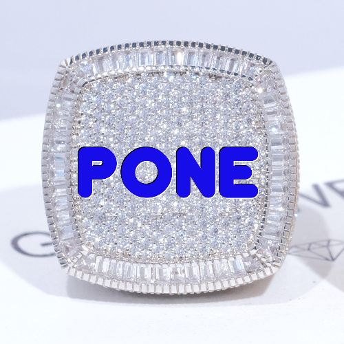 CUSTOM LETTER 3D ICED RING