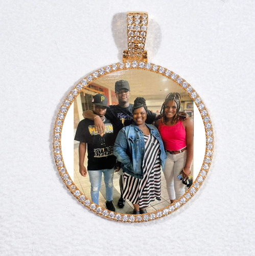 MEDIUM 3D CIRCLE CUSTOM PICTURE PENDANT