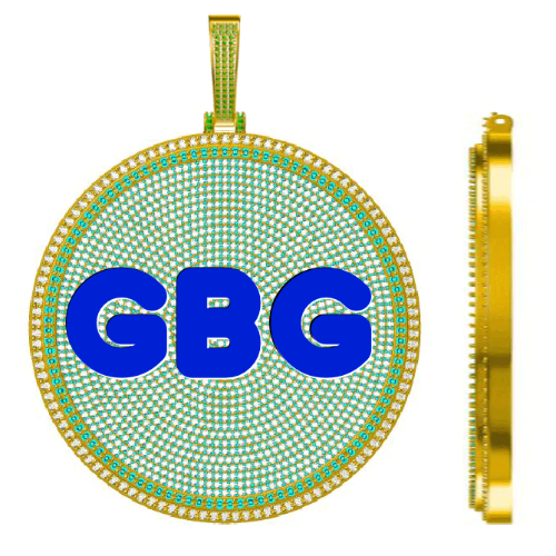 CUSTOM LETTER NECKLACE 3D BIG DISC
