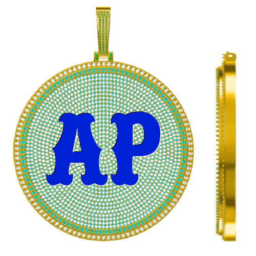 CUSTOM LETTER NECKLACE 3D BIG DISC