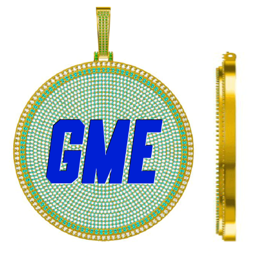 CUSTOM LETTER NECKLACE 3D BIG DISC