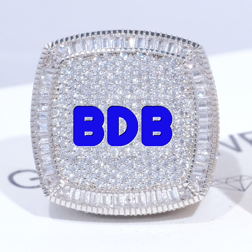 CUSTOM LETTER 3D ICED RING