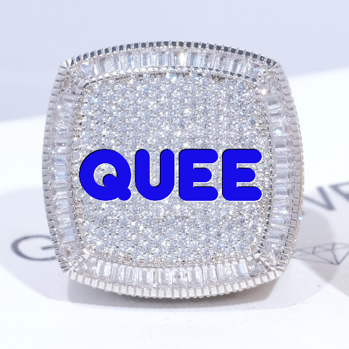 CUSTOM LETTER 3D ICED RING