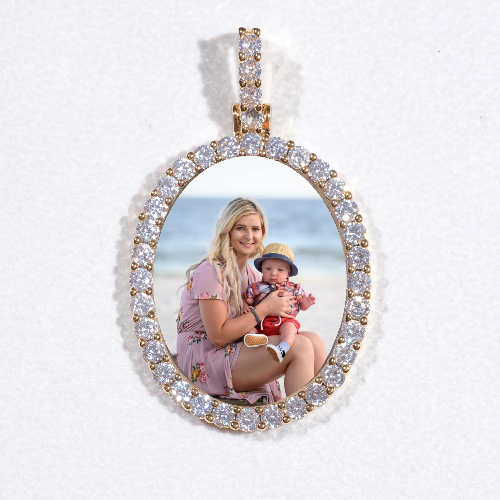 3D Oval Custom Picture Pendant