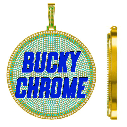 CUSTOM LETTER NECKLACE 3D BIG DISC