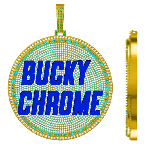 CUSTOM LETTER NECKLACE 3D BIG DISC