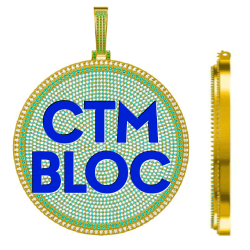 CUSTOM LETTER NECKLACE 3D BIG DISC