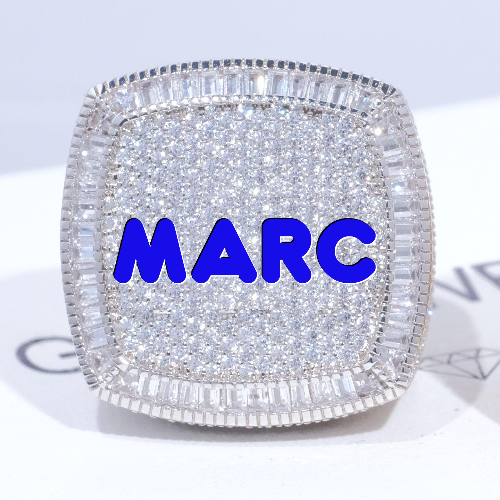 CUSTOM LETTER 3D ICED RING