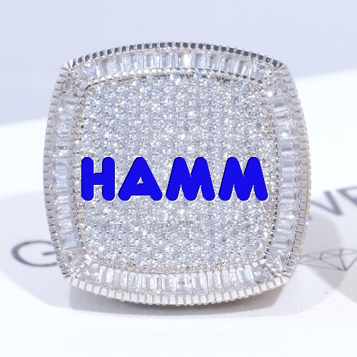 CUSTOM LETTER 3D ICED RING