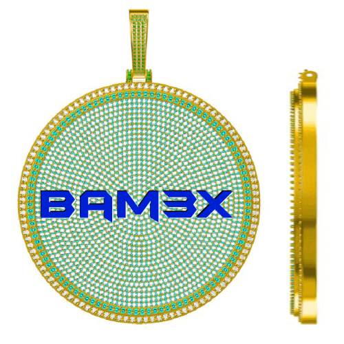 CUSTOM LETTER NECKLACE 3D BIG DISC