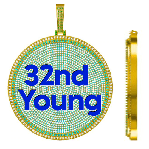 CUSTOM LETTER NECKLACE 3D BIG DISC