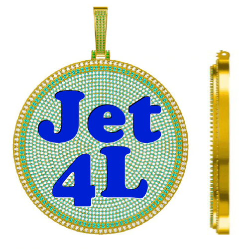 CUSTOM LETTER NECKLACE 3D BIG DISC