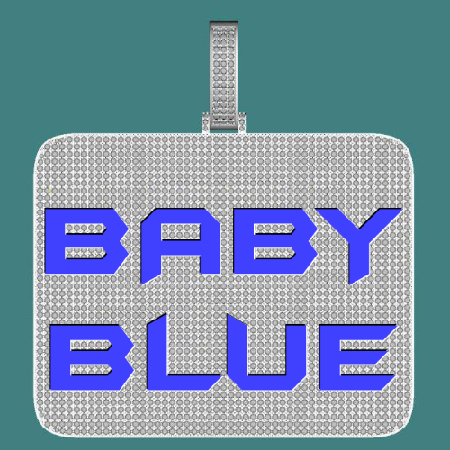 CUSTOM LETTER NECKLACE 3D BIG SQUARE