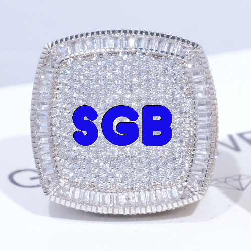 CUSTOM LETTER 3D ICED RING