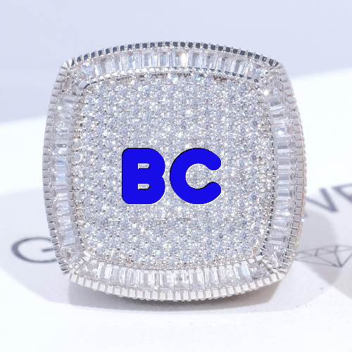 CUSTOM LETTER 3D ICED RING