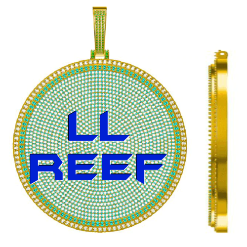 CUSTOM LETTER NECKLACE 3D BIG DISC