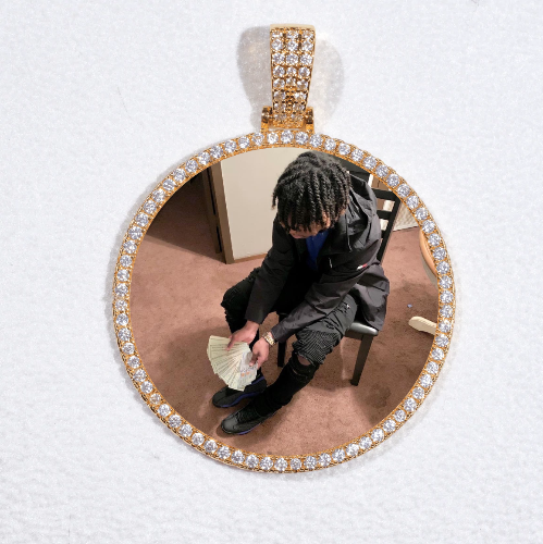 MEDIUM 3D CIRCLE CUSTOM PICTURE PENDANT
