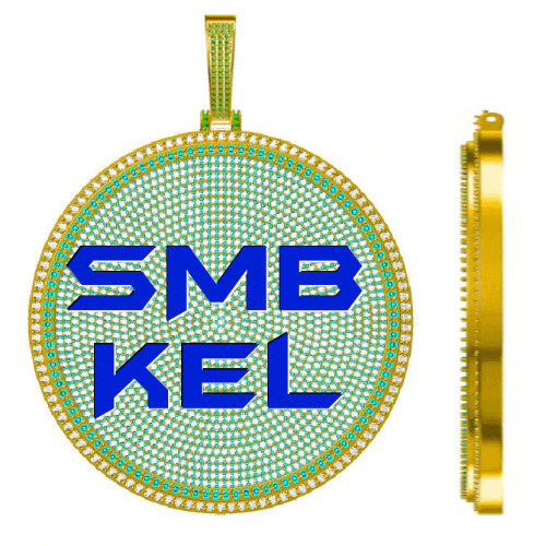 CUSTOM LETTER NECKLACE 3D BIG DISC