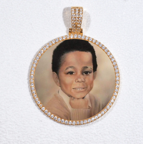 MEDIUM 3D CIRCLE CUSTOM PICTURE PENDANT