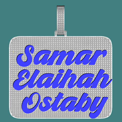 CUSTOM LETTER NECKLACE 3D BIG SQUARE