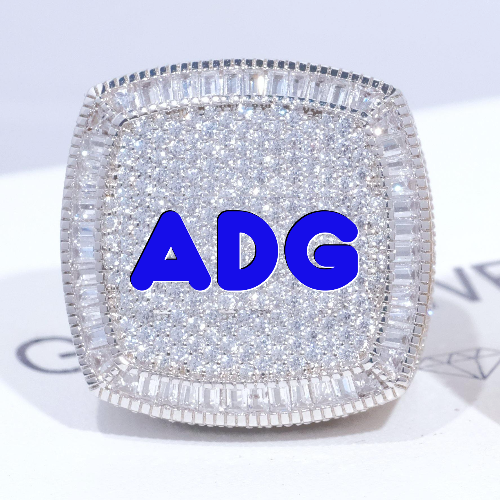 CUSTOM LETTER 3D ICED RING