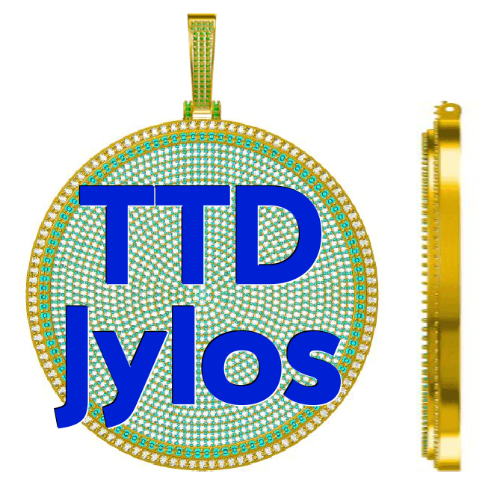 CUSTOM LETTER NECKLACE 3D BIG DISC