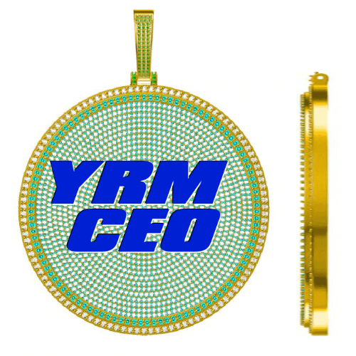 CUSTOM LETTER NECKLACE 3D BIG DISC
