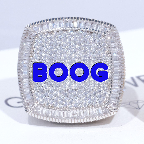 CUSTOM LETTER 3D ICED RING