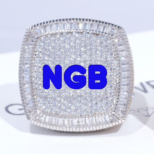 CUSTOM LETTER 3D ICED RING