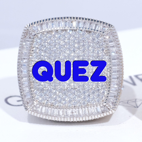 CUSTOM LETTER 3D ICED RING