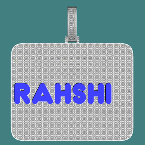 CUSTOM LETTER NECKLACE 3D BIG SQUARE