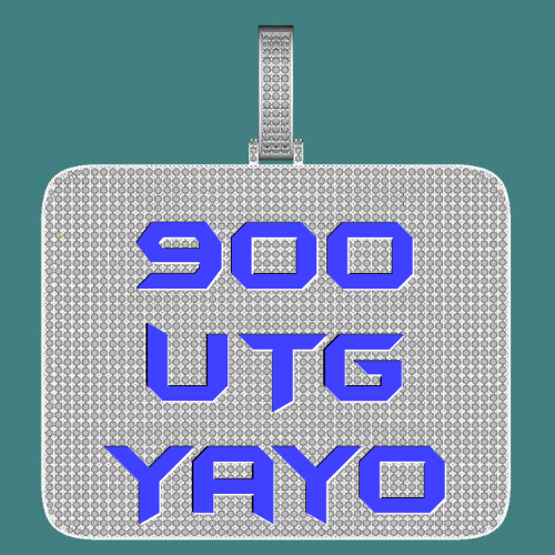 CUSTOM LETTER NECKLACE 3D BIG SQUARE