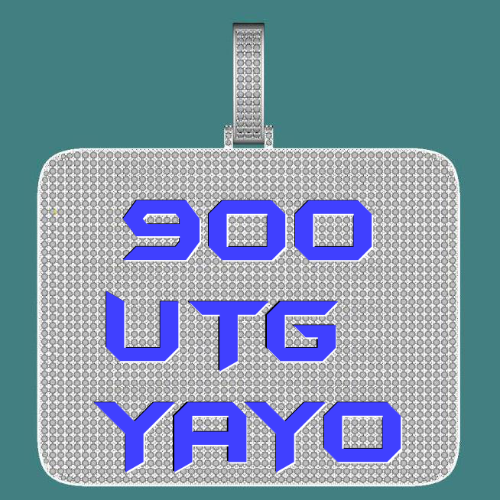 CUSTOM LETTER NECKLACE 3D BIG SQUARE