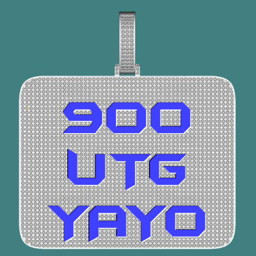 CUSTOM LETTER NECKLACE 3D BIG SQUARE