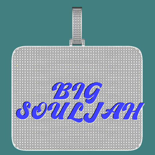 CUSTOM LETTER NECKLACE 3D BIG SQUARE