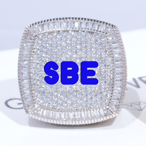 CUSTOM LETTER 3D ICED RING