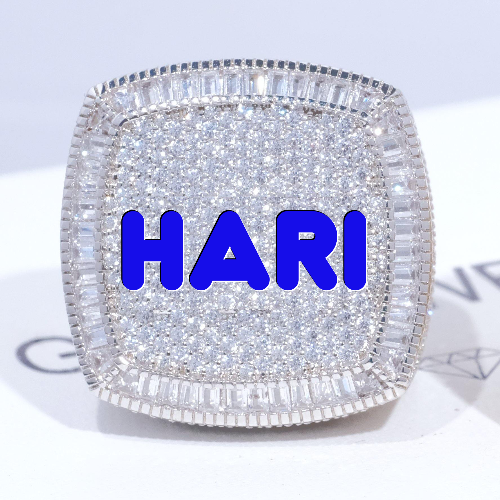 CUSTOM LETTER 3D ICED RING